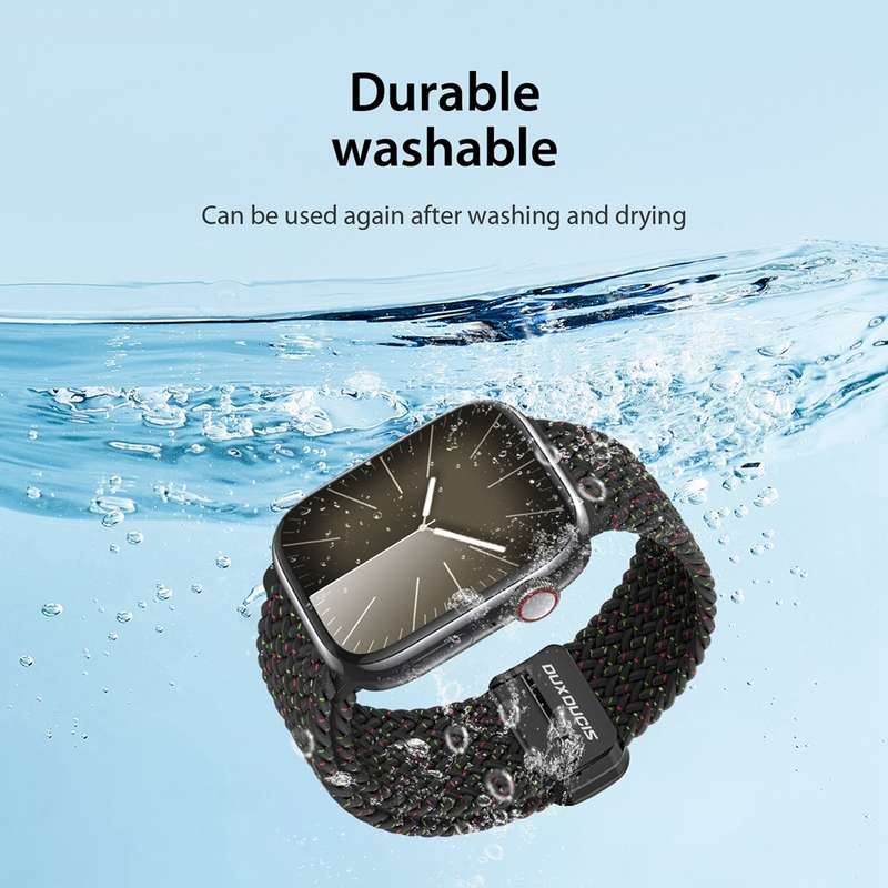 For Apple Watch SE 2022 40mm DUX DUCIS Mixture Pro Series Magnetic Buckle Nylon Braid Watch Ban