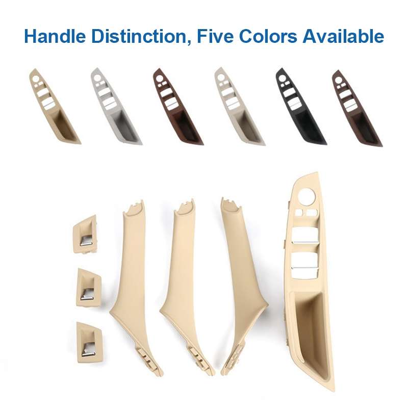For BMW F10 / F18 5 Series 7pcs Car Inside Doors Handle Pull Trim Cover, Right Driving, 5141722