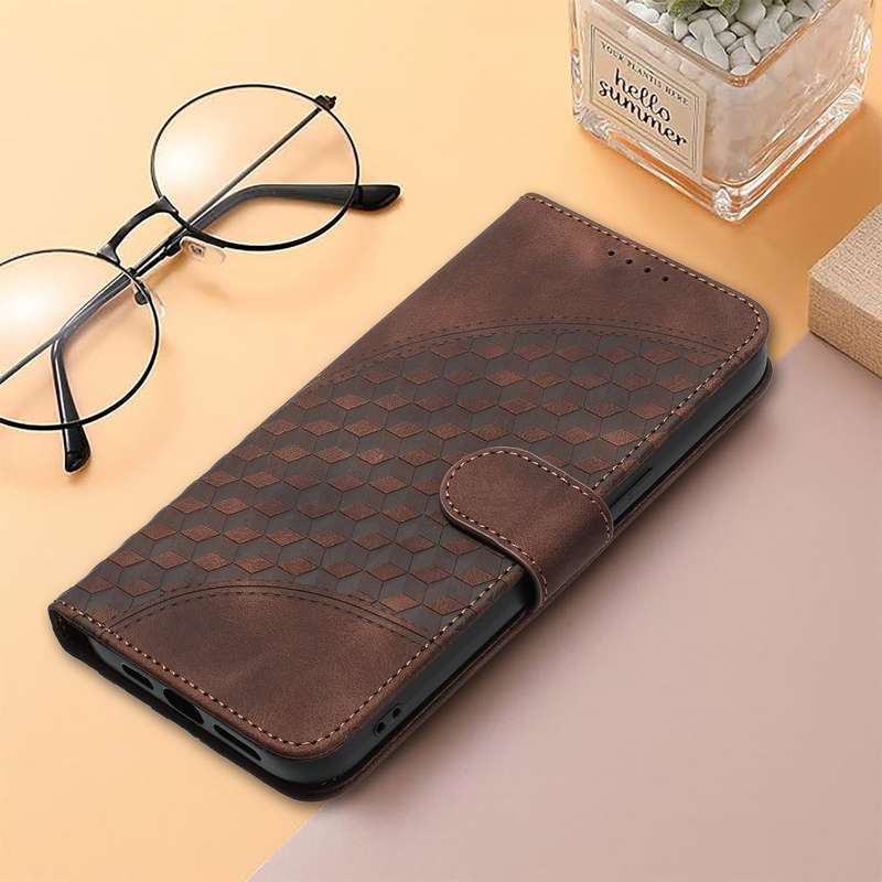 For vivo Y03 4G Global YX0060 Elephant Head Embossed Phone Leather Case with Lanyard(Coffee)