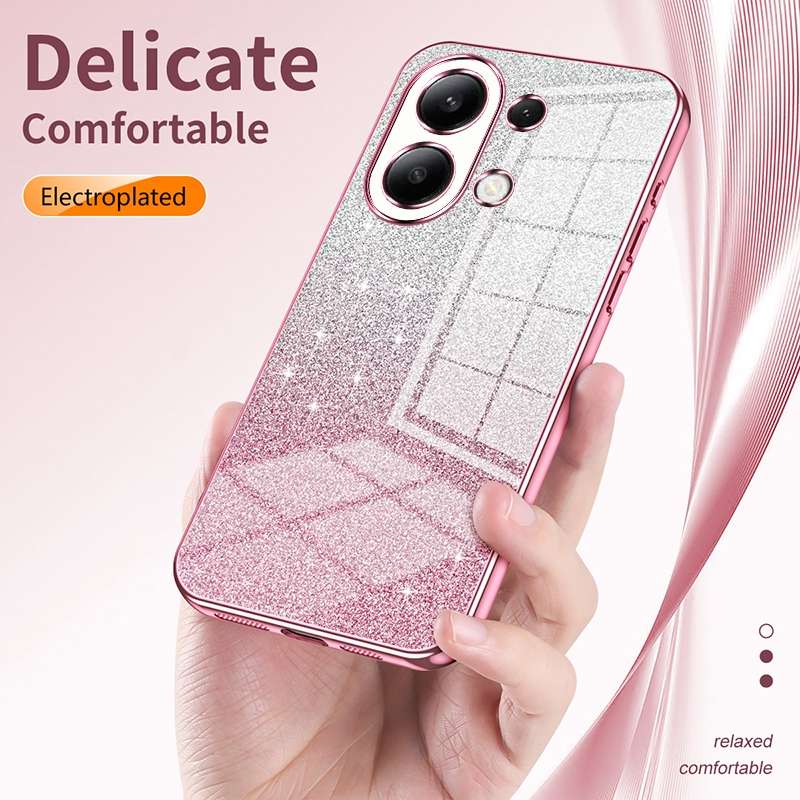 For Xiaomi Redmi K50 Gaming / Poco F4 GT Gradient Glitter Powder Electroplated Phone Case(Trans