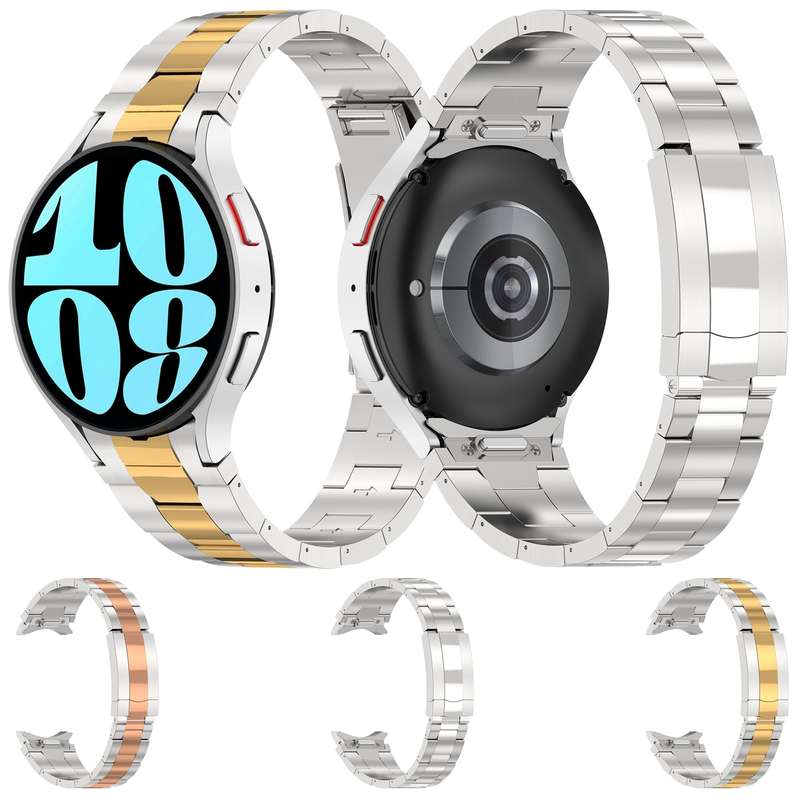 For Samsung Galaxy Watch6/6 Classic/5/5 Pro Stainless Steel Metal Watch Band(Silver)