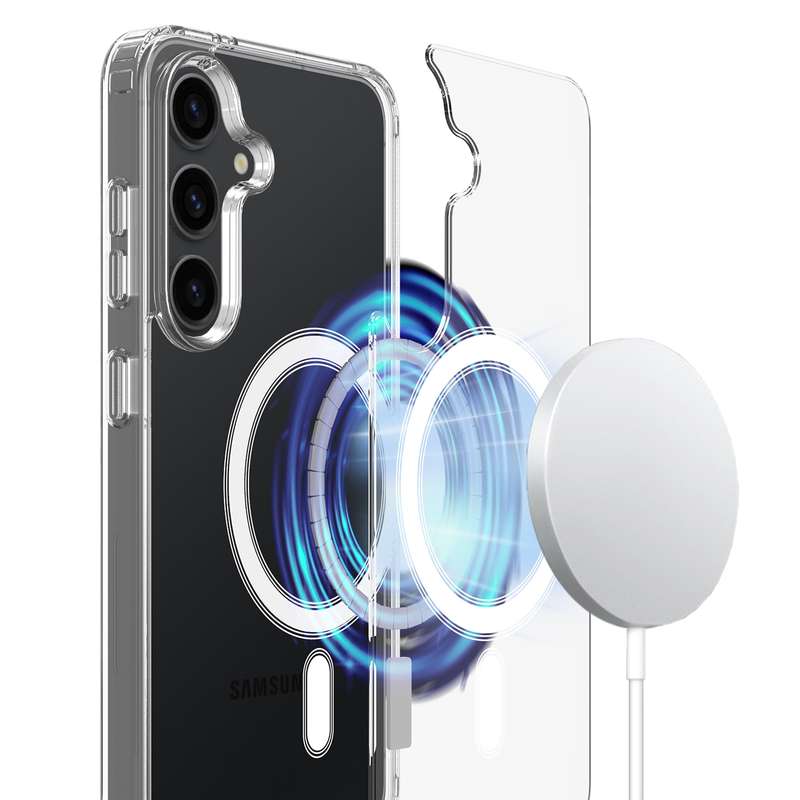 For Samsung Galaxy S25+ 5G MagSafe Magnetic Acrylic TPU Phone Case(Transparent)