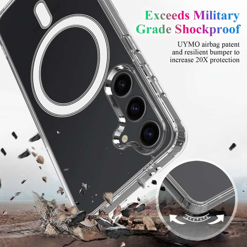 For Samsung Galaxy S25+ 5G MagSafe Magnetic Acrylic TPU Phone Case(Transparent)
