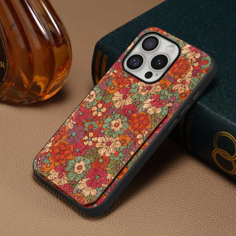 For iPhone 16 Pro Max Dual Card Slot Holder Phone Case(Summer Red)