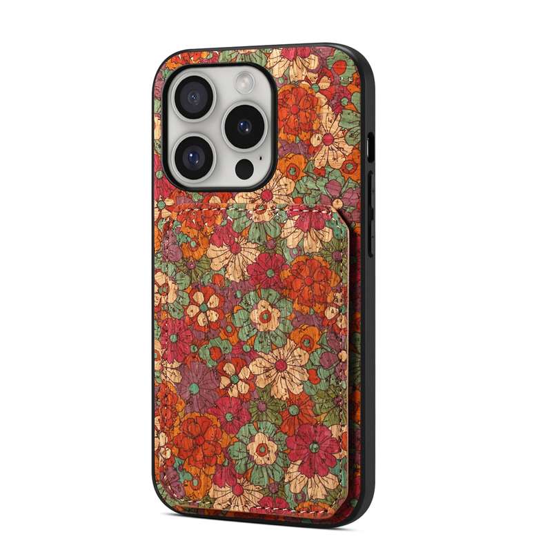 For iPhone 16 Pro Max Dual Card Slot Holder Phone Case(Summer Red)