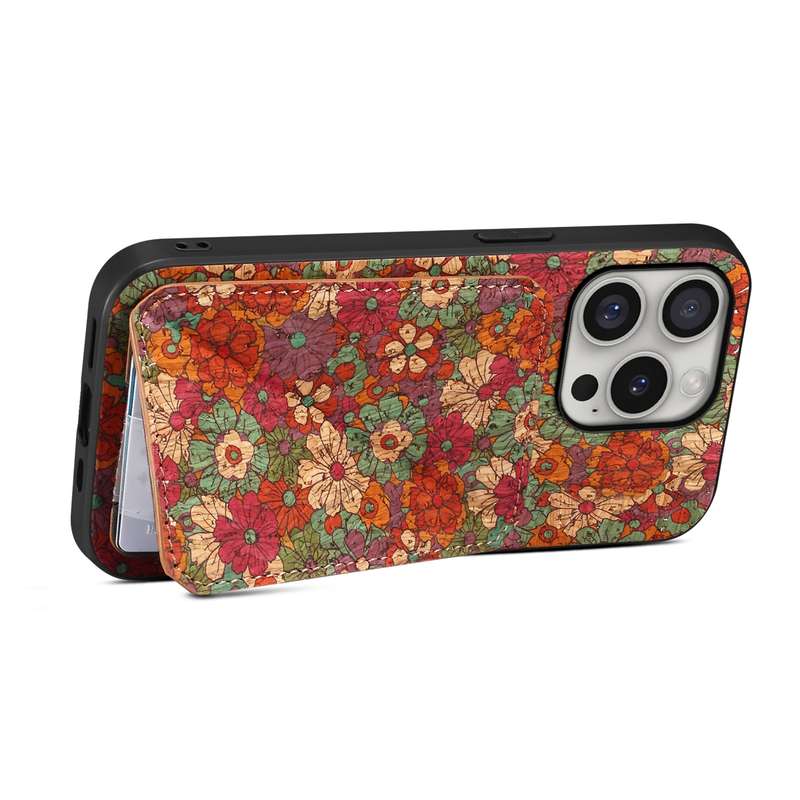 For iPhone 16 Pro Max Dual Card Slot Holder Phone Case(Summer Red)