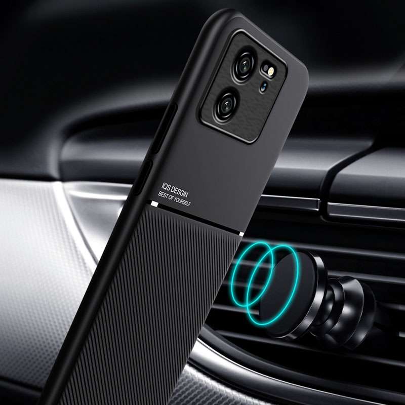 For Xiaomi Redmi K60 Ultra Classic Tilt Strip Grain Magnetic Shockproof PC + TPU Phone Case(Gre