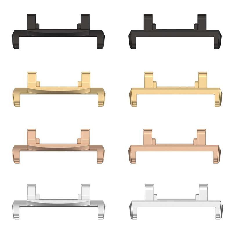 For Amazfit Active Edge A2212 1 Pair Metal Watch Band Connectors(Black)