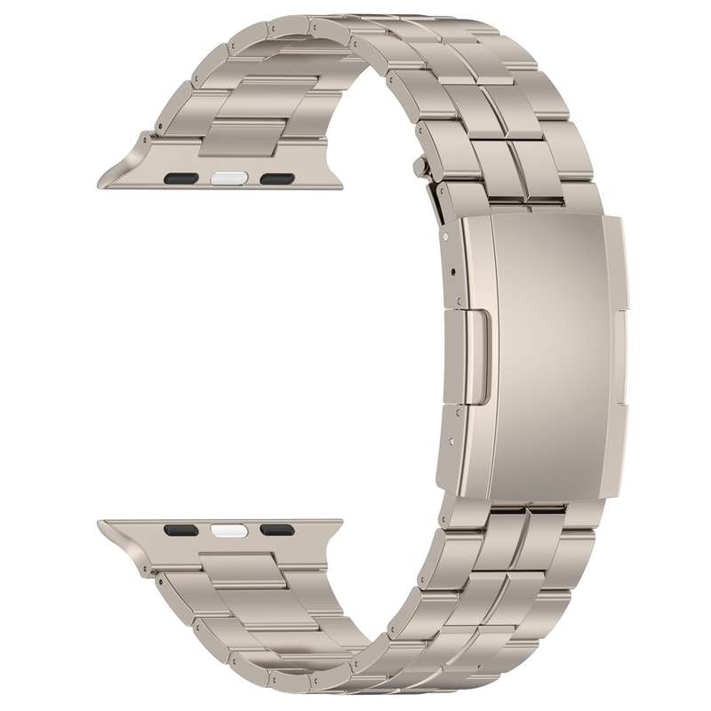 For Apple Watch SE 2022 40mm Tortoise Buckle Titanium Steel Watch Band(Starlight)