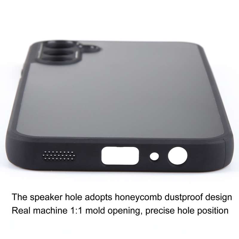 For Samsung Galaxy A15 Fine Pore Matte Black TPU + PC Phone Case