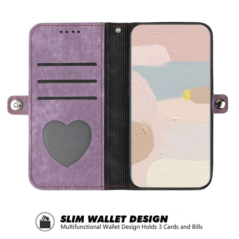 For Xiaomi Redmi Note 13 4G Side Buckle Double Fold Hand Strap Leather Phone Case(Purple)