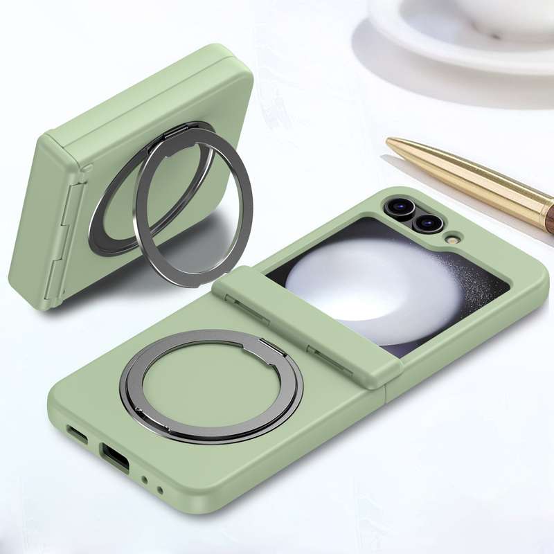 For Samsung Galaxy Z Flip6 5G 360 Degree Stand MagSafe Magnetic All-inclusive Phone Case(Light
