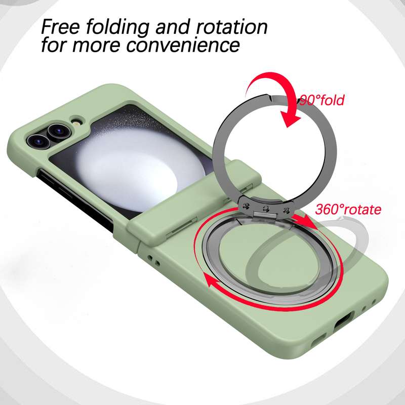 For Samsung Galaxy Z Flip6 5G 360 Degree Stand MagSafe Magnetic All-inclusive Phone Case(Light