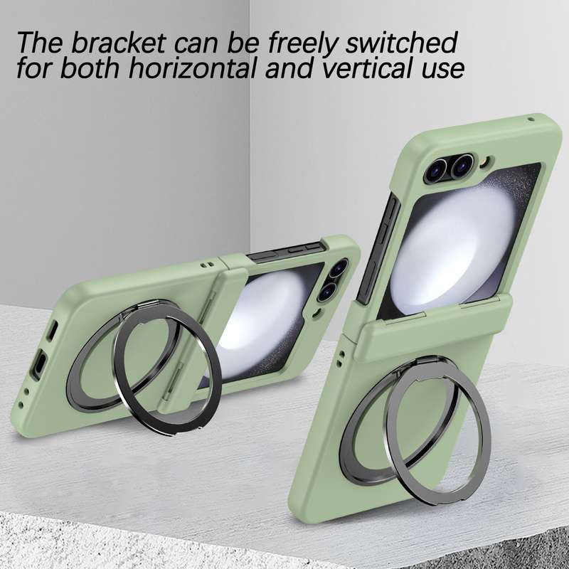 For Samsung Galaxy Z Flip6 5G 360 Degree Stand MagSafe Magnetic All-inclusive Phone Case(Light