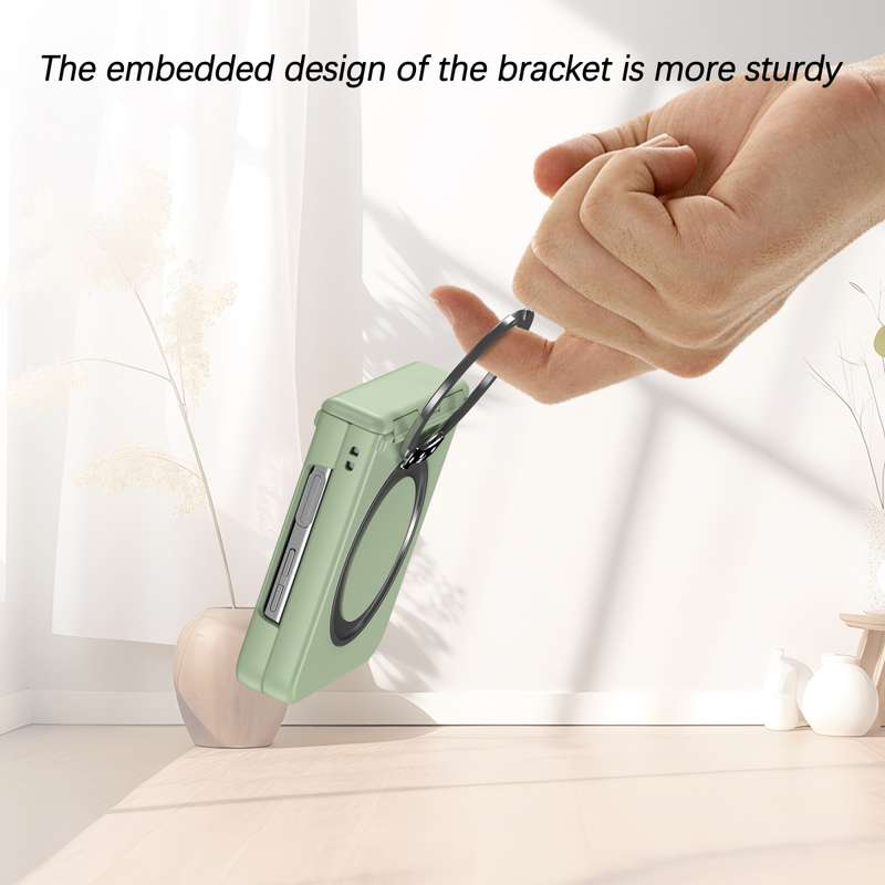 For Samsung Galaxy Z Flip6 5G 360 Degree Stand MagSafe Magnetic All-inclusive Phone Case(Light