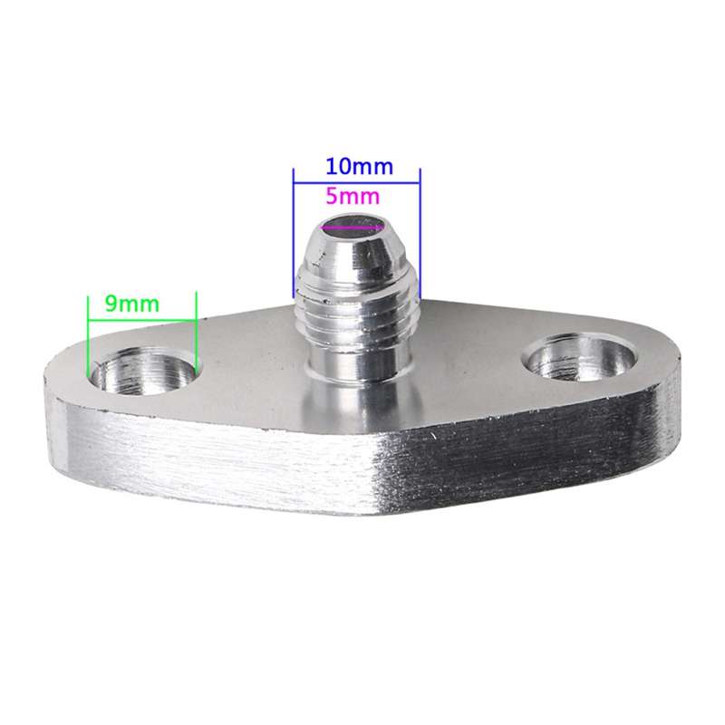 For T3 T4 T04E GT42 Car Turbine Oil Supply Pipe Flange Gasket AN4 Joint Adapter