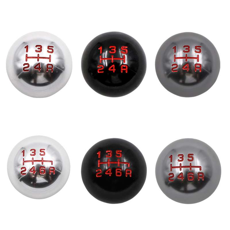 For Honda Series Metal Gear Head Car Modified Gear Stick Shift Knob, Style:5 Speed(Black)