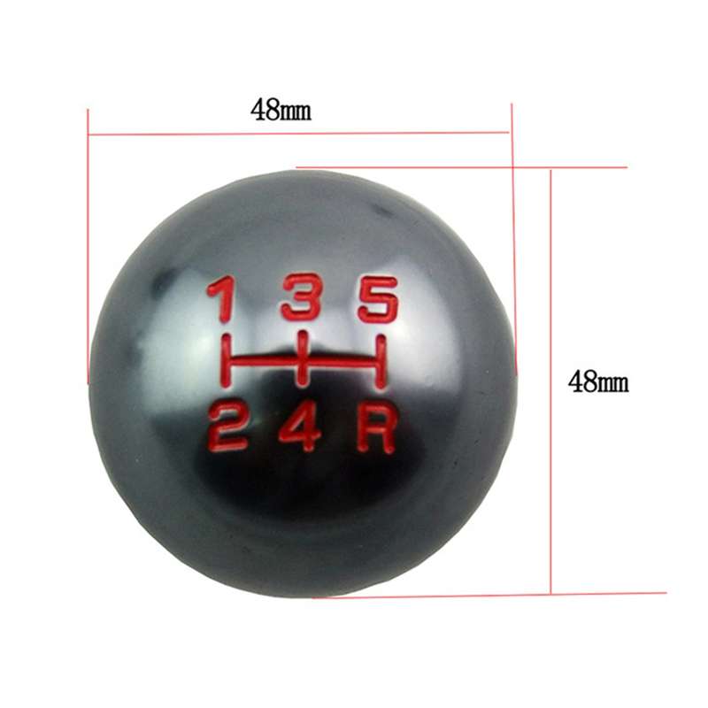For Honda Series Metal Gear Head Car Modified Gear Stick Shift Knob, Style:5 Speed(Black)