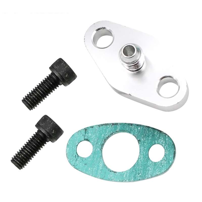 For GT25 / GT28 / GT30 Car Turbine Oil Supply Pipe Flange Gasket AN10 Joint Adapter