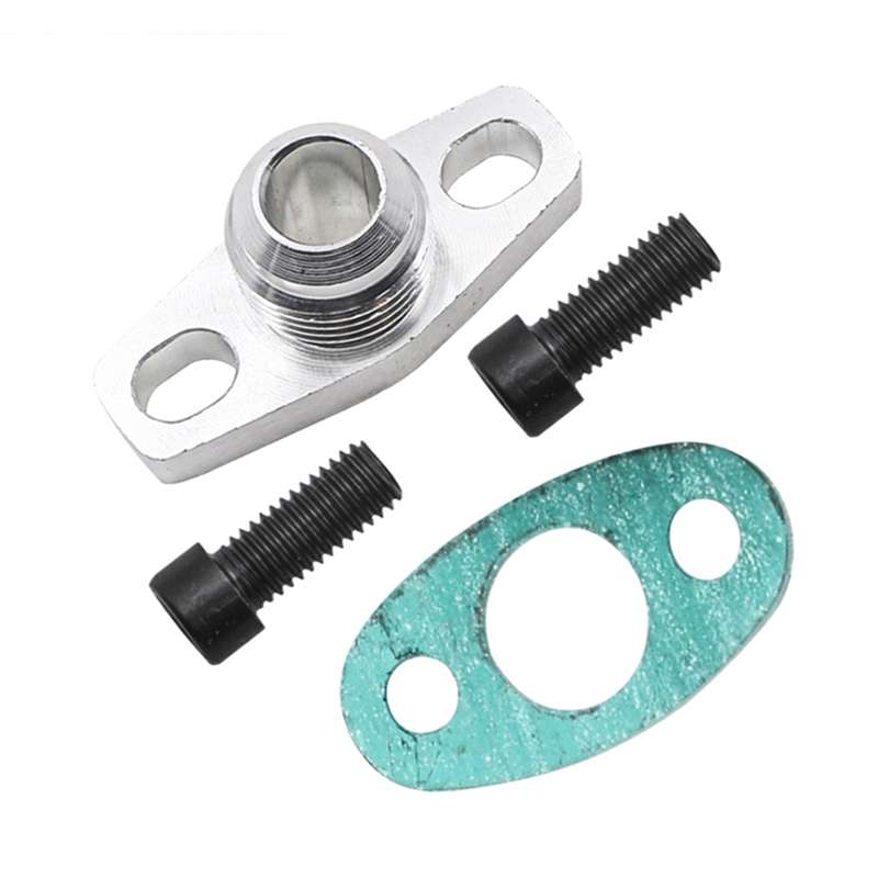 For GT25 / GT28 / GT30 Car Turbine Oil Supply Pipe Flange Gasket AN10 Joint Adapter