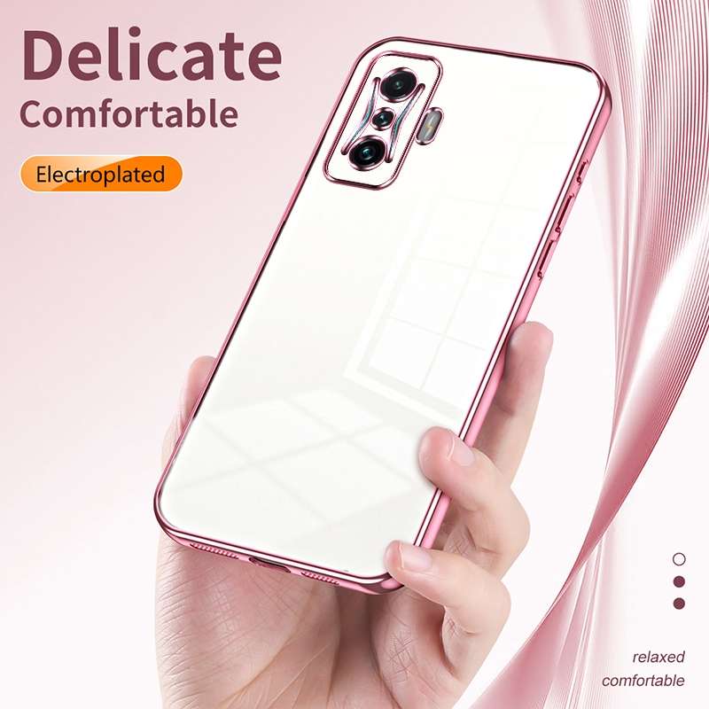For Xiaomi Redmi K50 Gaming / Poco F4 GT Transparent Plating Fine Hole Phone Case(Transparent)