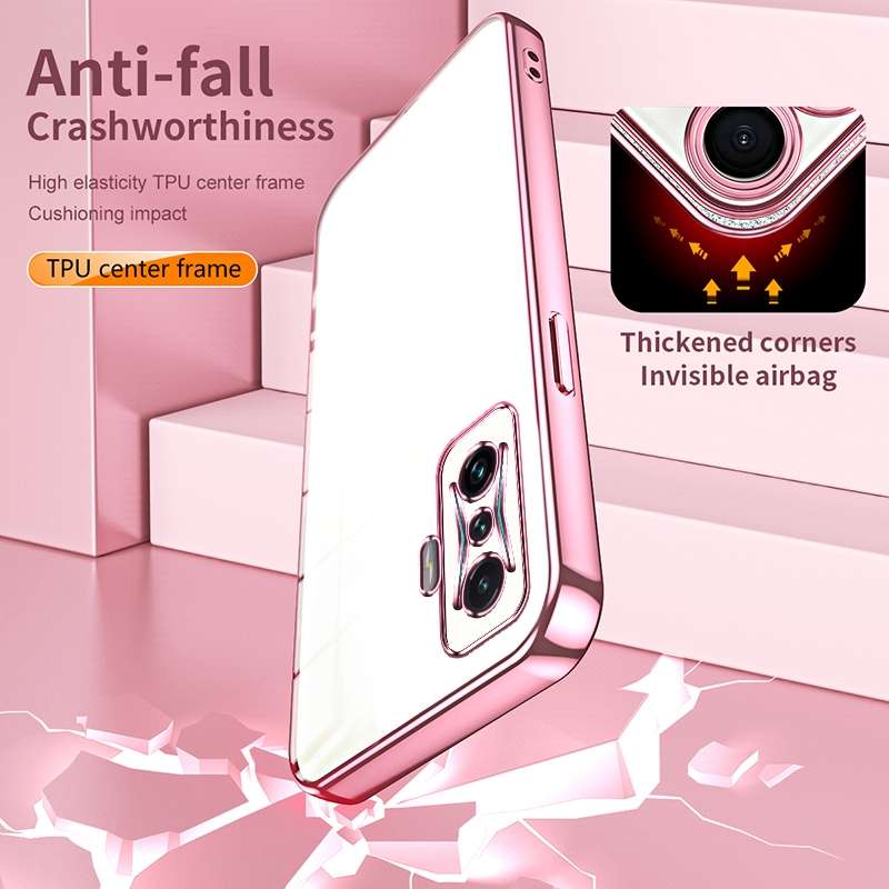 For Xiaomi Redmi K50 Gaming / Poco F4 GT Transparent Plating Fine Hole Phone Case(Transparent)