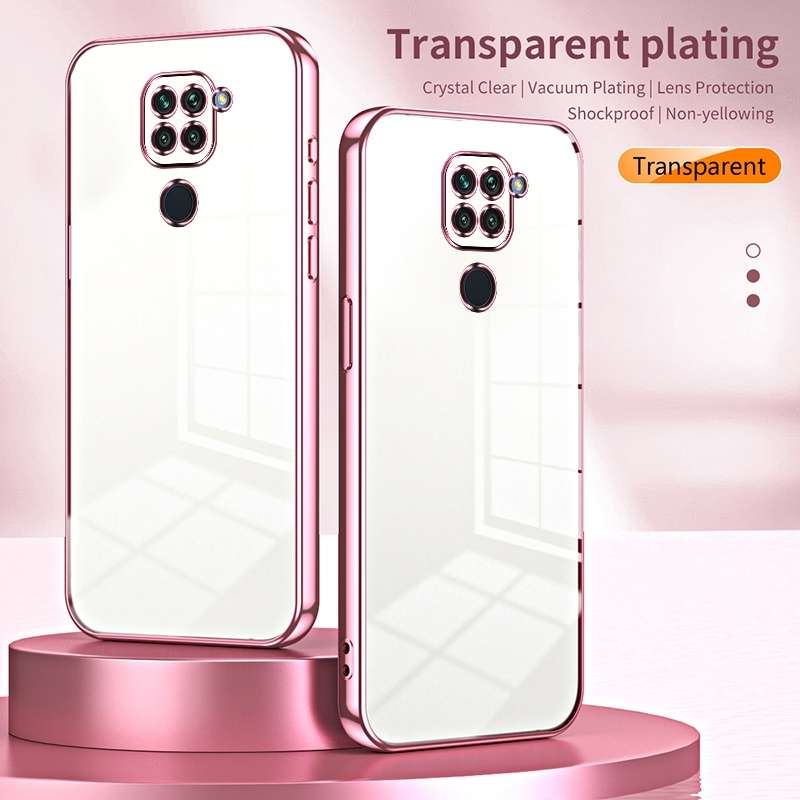 For Xiaomi Redmi Note 9 / 10X 4G Transparent Plating Fine Hole Phone Case(Silver)