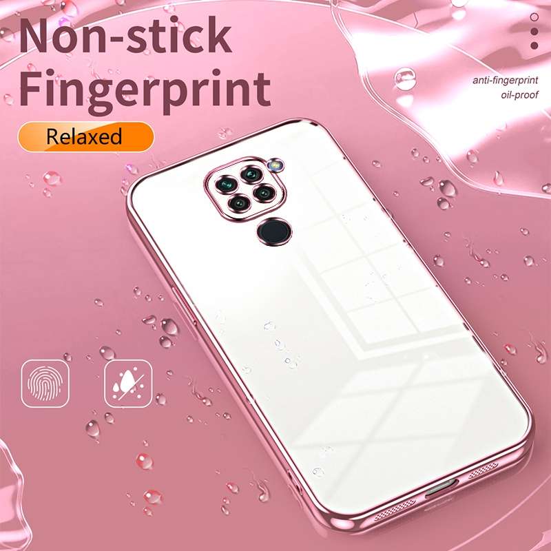 For Xiaomi Redmi Note 9 / 10X 4G Transparent Plating Fine Hole Phone Case(Silver)