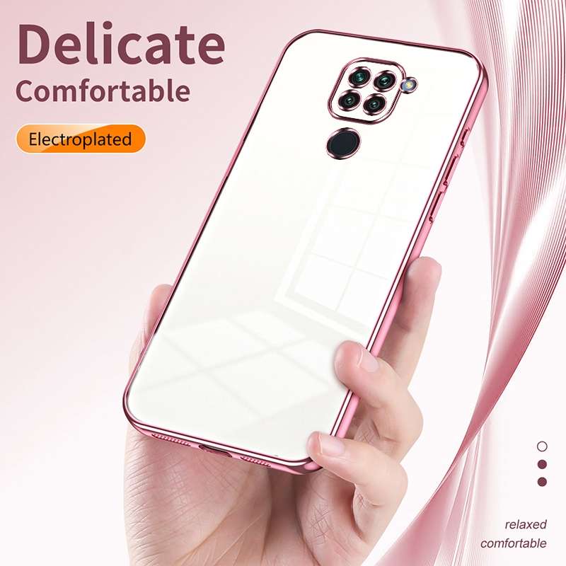 For Xiaomi Redmi Note 9 / 10X 4G Transparent Plating Fine Hole Phone Case(Silver)