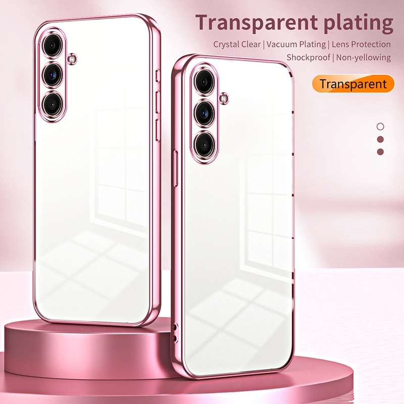 For Samsung Galaxy C55 Transparent Plating Fine Hole Phone Case(Green)