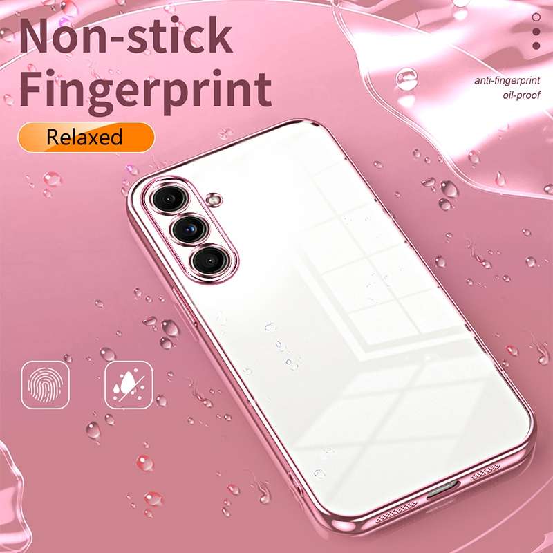 For Samsung Galaxy C55 Transparent Plating Fine Hole Phone Case(Green)