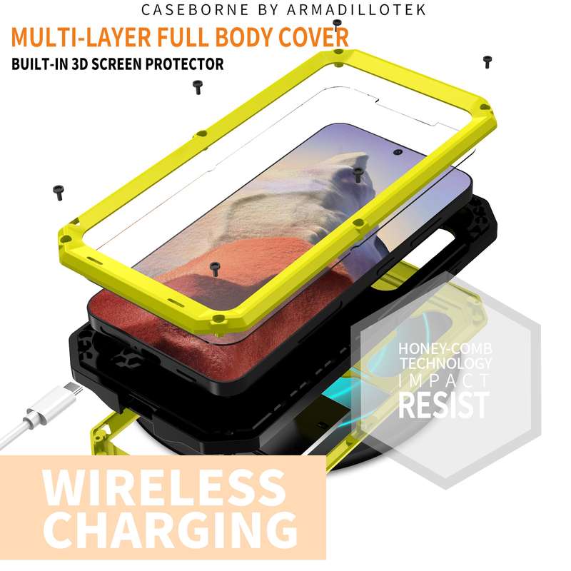 For Samsung Galaxy S24 5G R-JUST Sliding Camera Life Waterproof Holder Phone Case(Black)