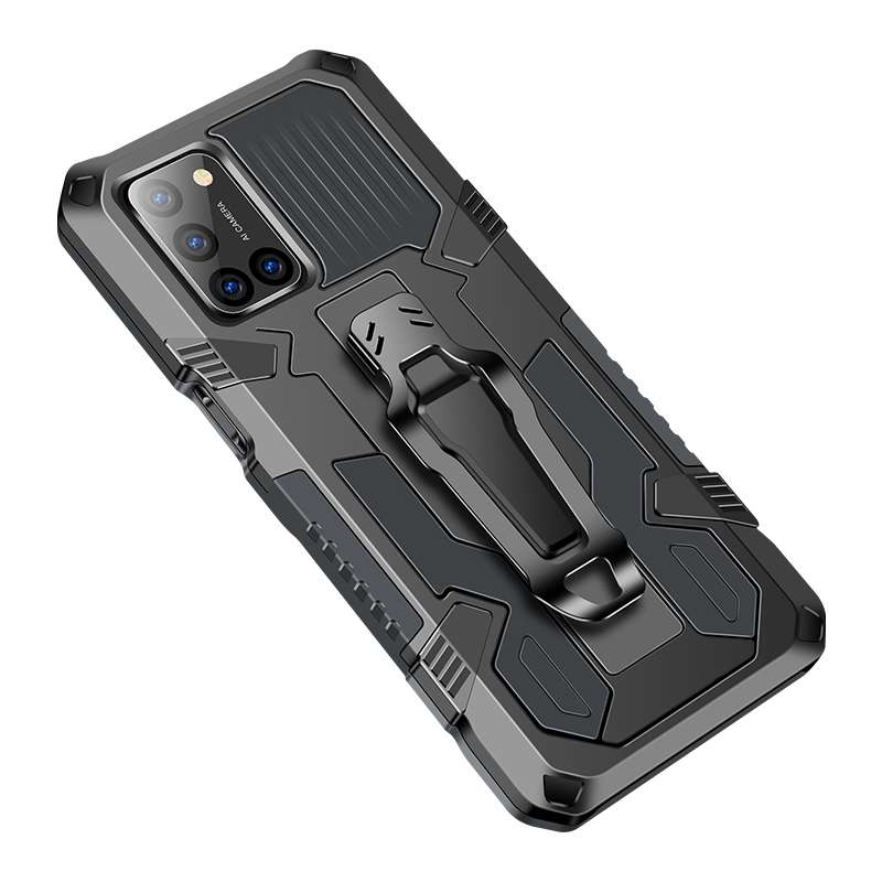 For OPPO A72 Machine Armor Warrior Shockproof PC + TPU Protective Case(Black)