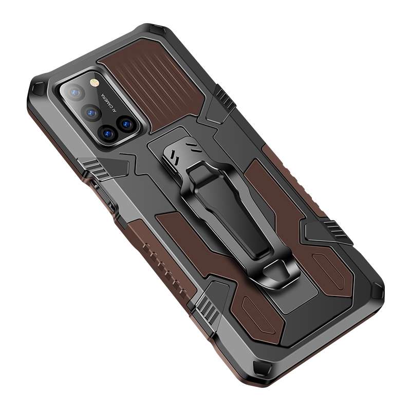 For OPPO A72 Machine Armor Warrior Shockproof PC + TPU Protective Case(Black)