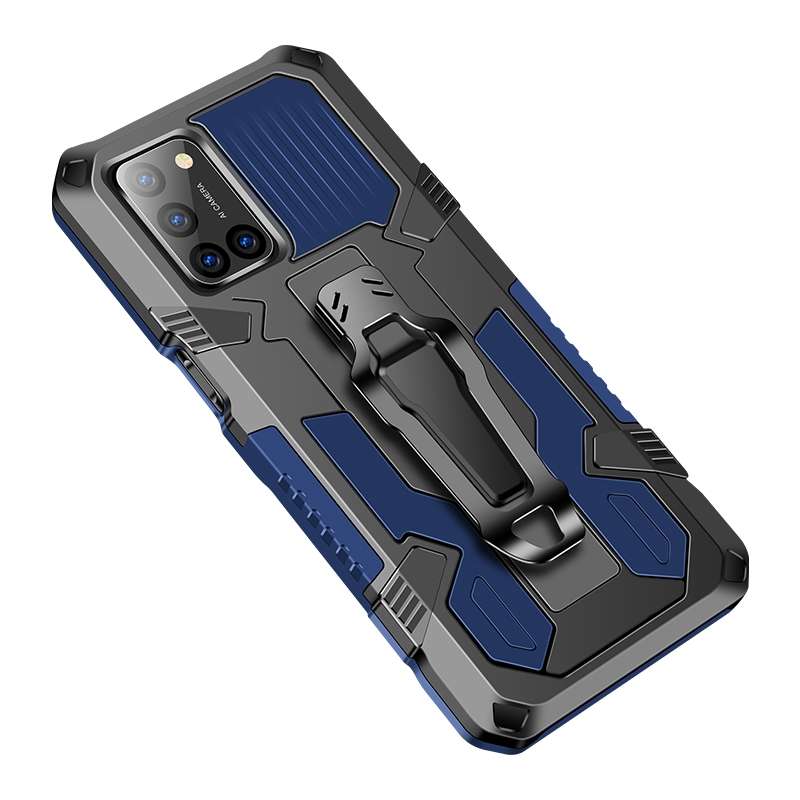 For OPPO A72 Machine Armor Warrior Shockproof PC + TPU Protective Case(Black)