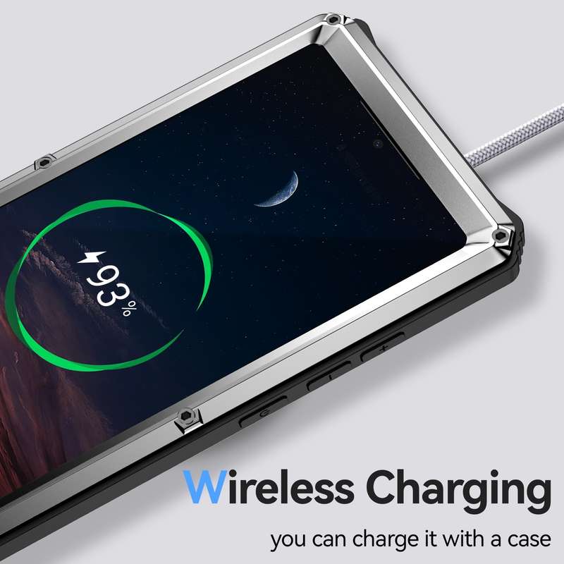 For Samsung Galaxy S24 Ultra 5G R-JUST Life Waterproof Dustproof Shockproof Holder Phone Case(Silver