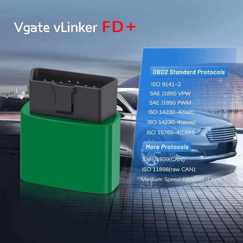 Vgate VLINKER FD + V2.2 Bluetooth 4.0 Car OBD Fault Diagnosis Detector
