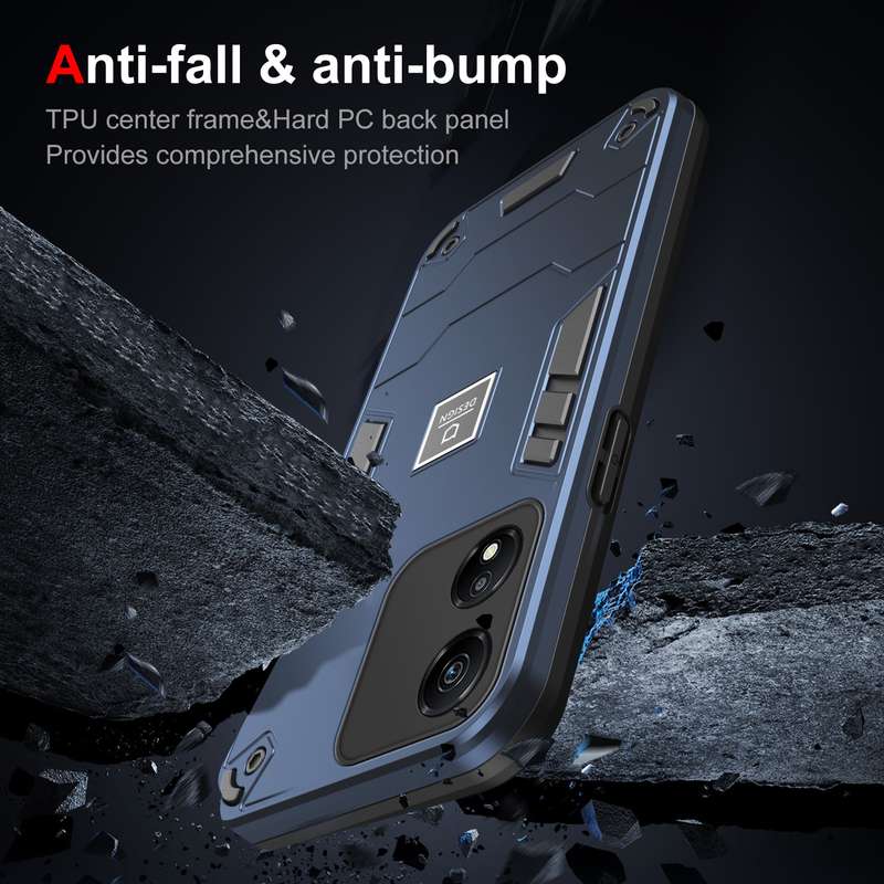 For Honor X5 Plus 2 in 1 Shockproof Phone Case(Blue)