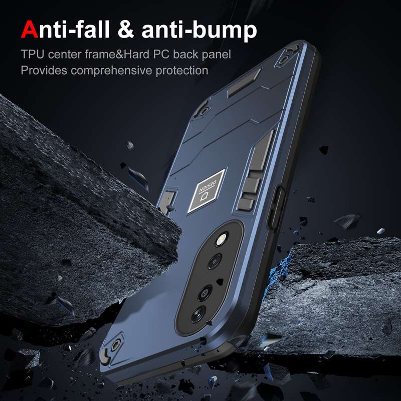 For Honor X7b 2 in 1 Shockproof Phone Case(Black)