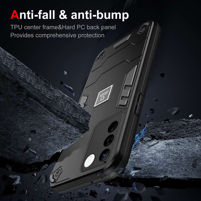 For vivo V27 2 in 1 Shockproof Phone Case(Purple)