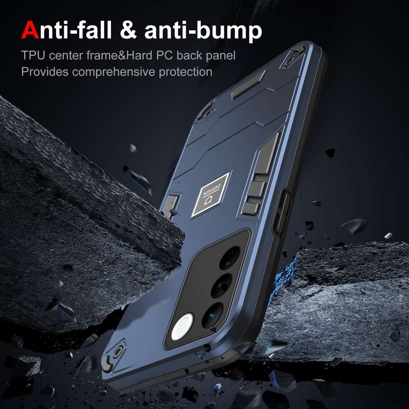 For vivo V27 2 in 1 Shockproof Phone Case(Purple)