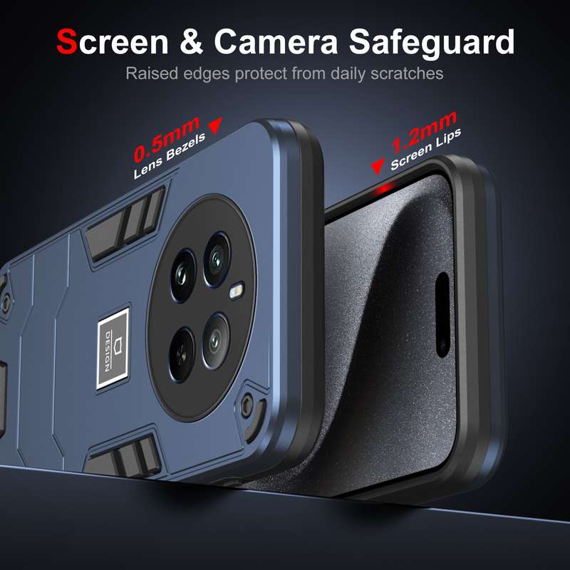 For Realme 12 Pro 2 in 1 Shockproof Phone Case(Blue)