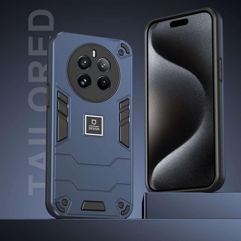 For Realme 12 Pro 2 in 1 Shockproof Phone Case(Blue)