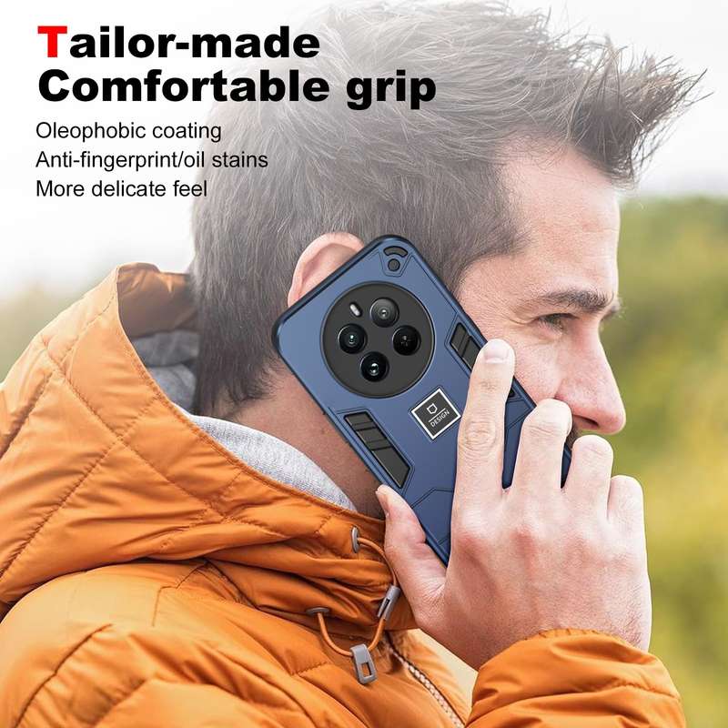 For Realme 12 Pro 2 in 1 Shockproof Phone Case(Blue)