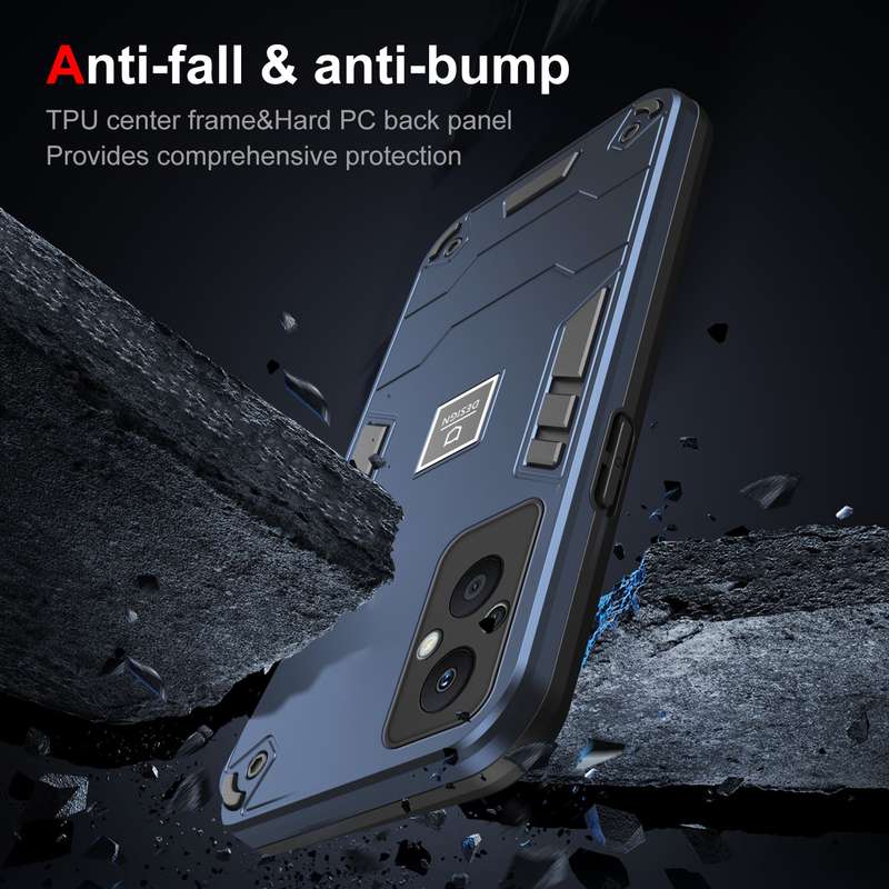 For OPPO Reno7 Z 5G 2 in 1 Shockproof Phone Case(Black)