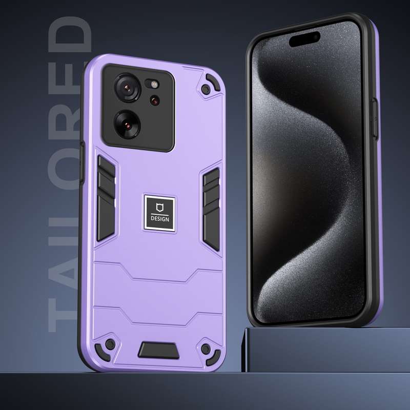 For Xiaomi 13T 2 in 1 Shockproof Phone Case(Purple)