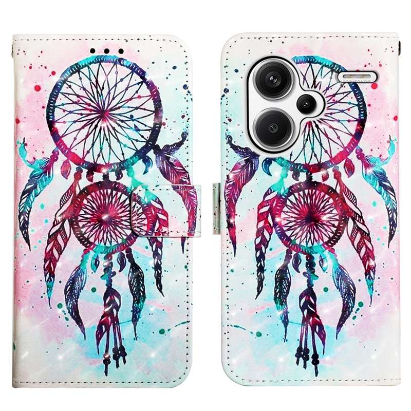 For Xiaomi Redmi Note 13 Pro+ 5G 3D Painting Horizontal Flip Leather Phone Case(Color Drop Wind