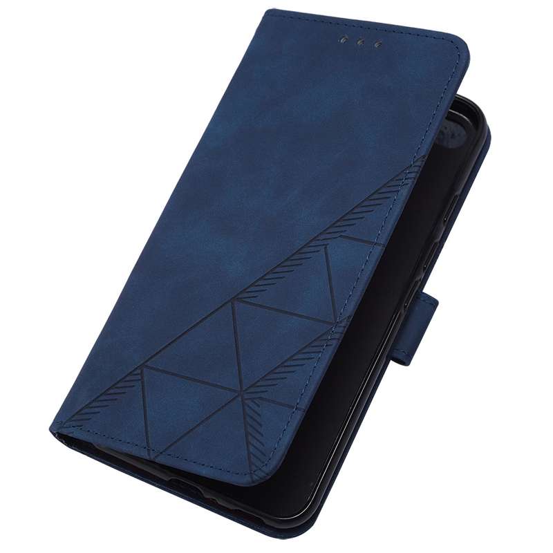 For Xiaomi Redmi Note 13 4G Global Crossbody 3D Embossed Flip Leather Phone Case(Blue)