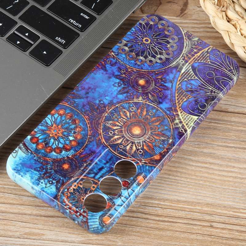 For Samsung Galaxy A35 5G Painted Pattern Precise Hole PC Phone Case(Abstract Flower)
