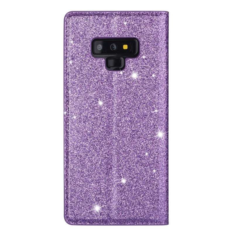 For Samsung Galaxy Note 9 Ultrathin Glitter Magnetic Horizontal Flip Leather Case with Holder & Card